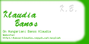 klaudia banos business card